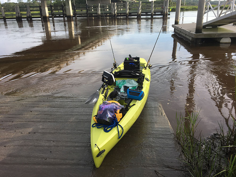 Rushing Water at Boat Ramp