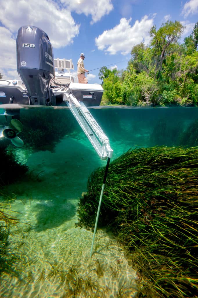 Power-Pole deployed underwater