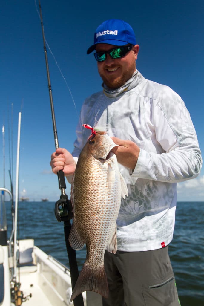 mangrove snapper catch on bucktail