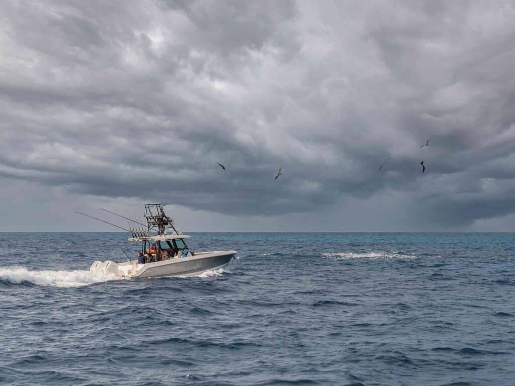 fishing near thunderstorm