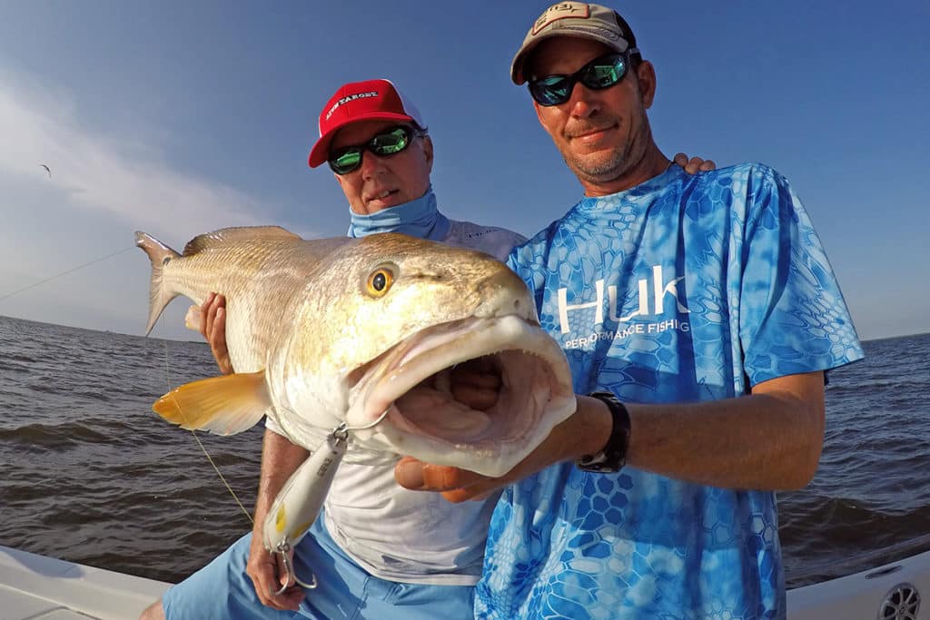 bull redfish on topwater