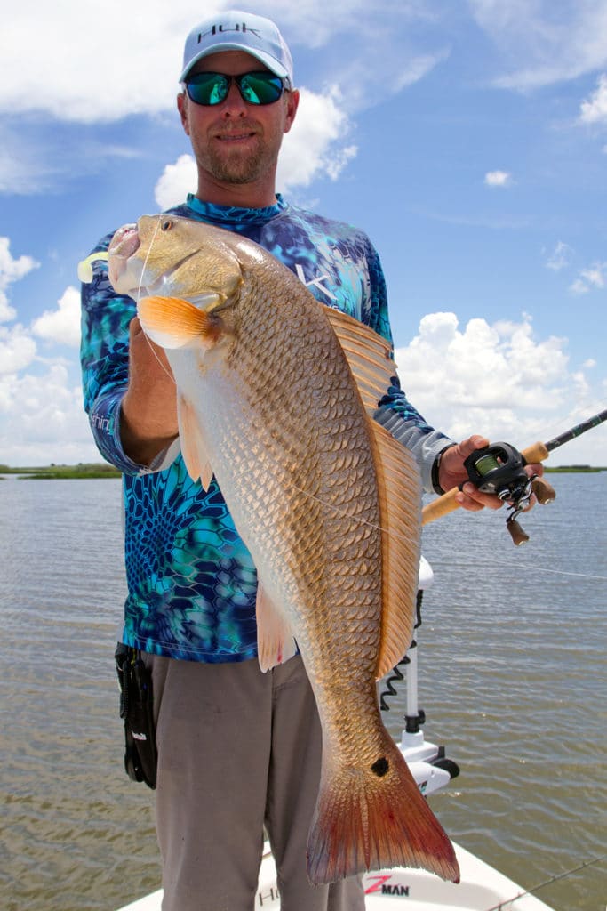 redfish caught on a baitcaster