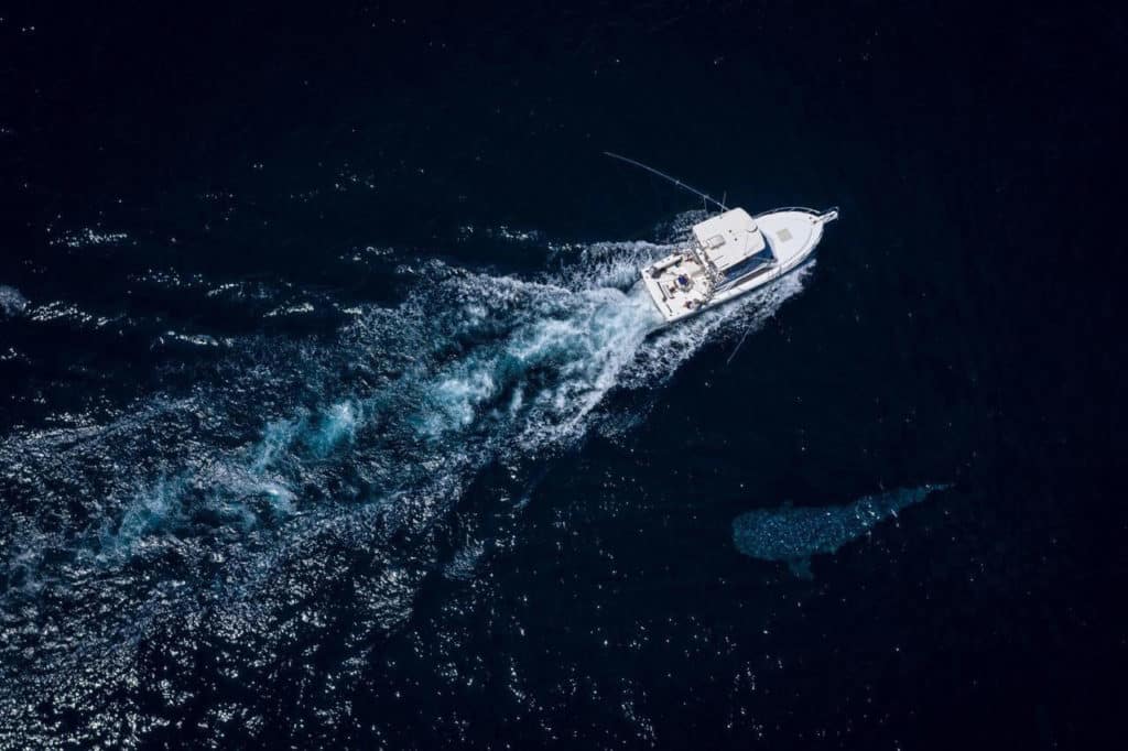 Sportfishing boat in Angola