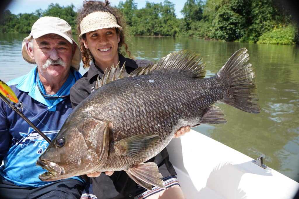 A trophy Niugini black bass