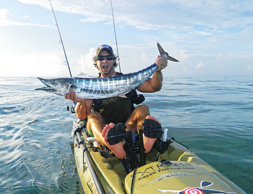 Wahoo caught in a kayak