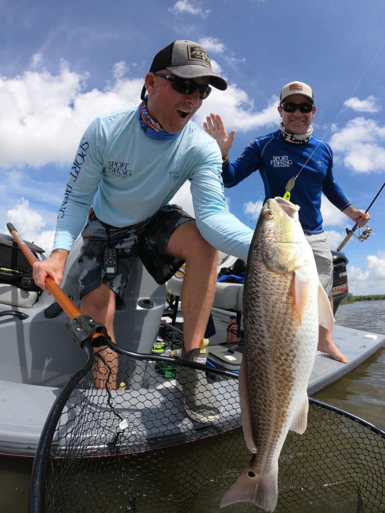 Catching Redfish in the Muddy Mississippi Marsh