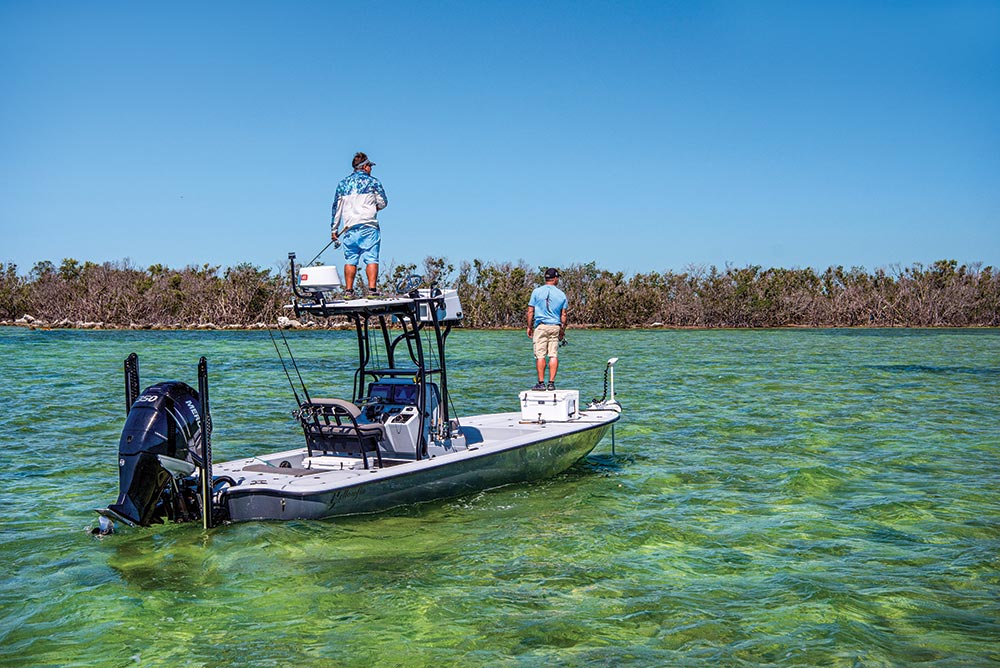 Yellowfin 24 Bay fishing